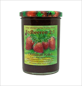 530g Erdbeer Fruchtaufstrich 2:1